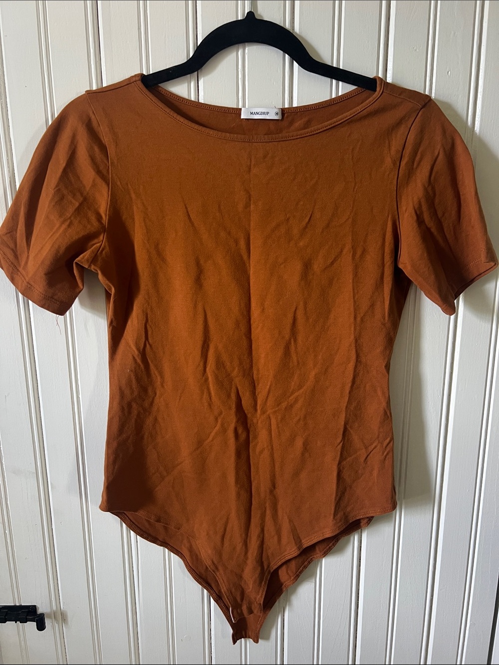 Rust Orange Short Sleeve Bodysuit